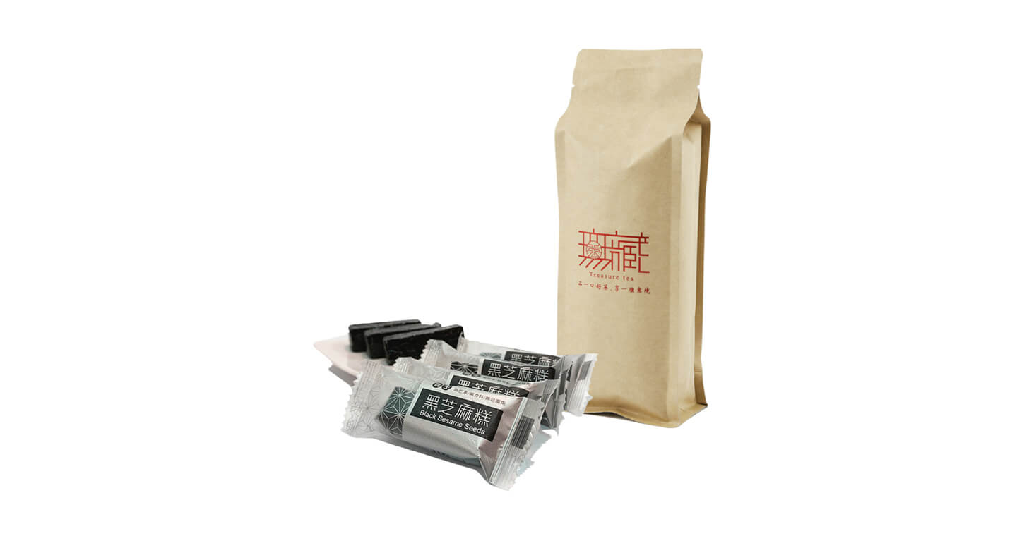 【茶食光光】無藏嚴製茶點-古早味黑芝麻糕-300g裸裝*6包