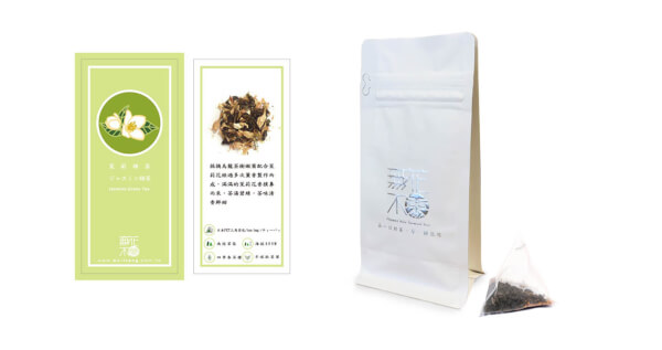 【無花不茶】原葉花茶系列-原味經典款：茉莉綠茶—3g三角茶包*10入裝*2袋