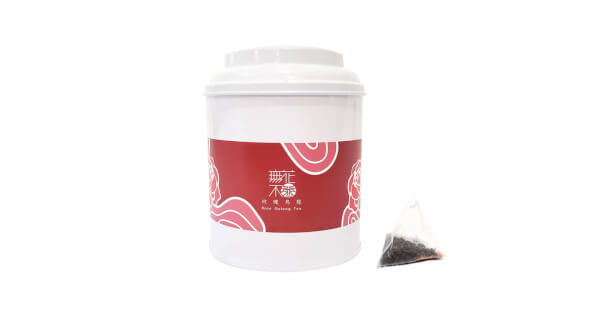【無花不茶】原葉花茶系列-烏龍款：玫瑰烏龍—3g三角茶包*10入圓鐵罐裝*2罐
