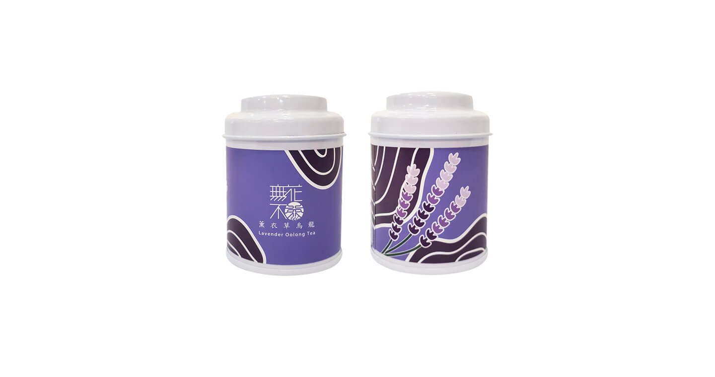 【無花不茶】原葉花茶系列-烏龍款：薰衣草烏龍—3g三角茶包*3入小鐵罐裝*5罐