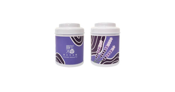 【無花不茶】原葉花茶系列-烏龍款：薰衣草烏龍—3g三角茶包*3入小鐵罐裝*5罐