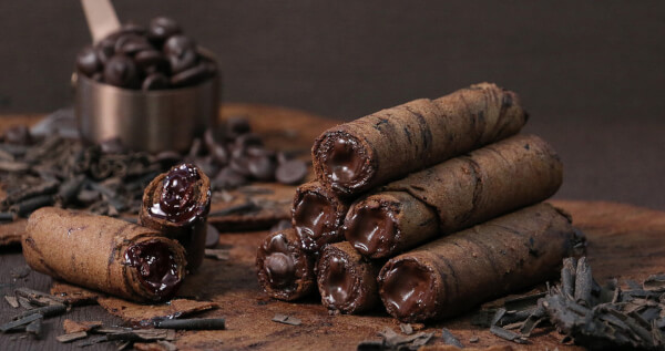 黑巧克力愛餡蛋捲【蛋奶素可食】（2盒一組）