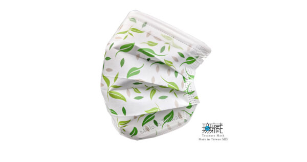 清新茶葉 三層防護口罩｜成人款5入裝*6包