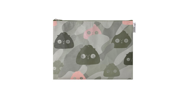 Sunny Bag x 阿泥空空-無防禦力的迷彩阿泥拉鍊包(大) (兩件組)