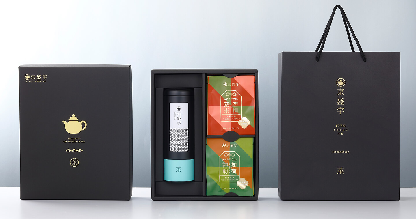 墨金雙享禮盒｜不知春100g+10入御守袋茶｜茶葉茶包禮盒