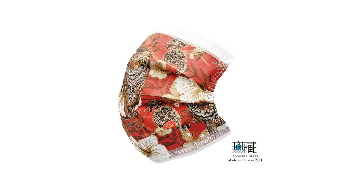 新年系列一虎虎生風 三層防護口罩｜成人款5入裝*6包