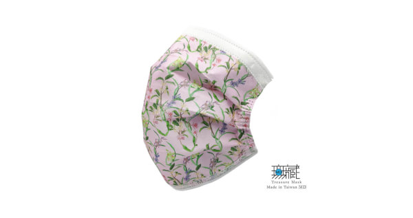 粉底蘭花 三層防護口罩｜成人款5入裝*6包