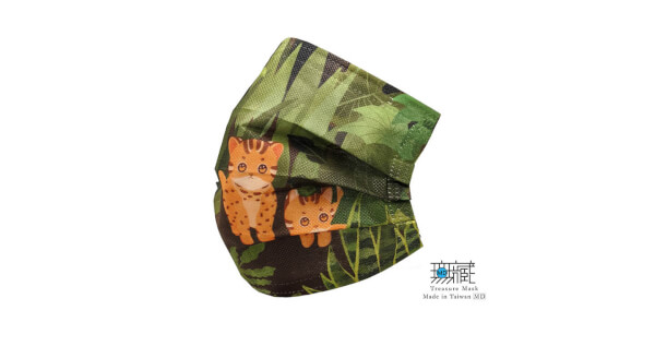 台灣淺山精靈-石虎 三層防護口罩｜成人款5入裝*6包