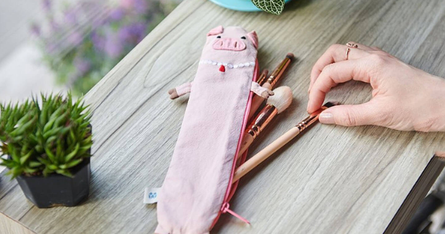 【無藏嚴選】Fun Animals 好心情隨身袋 - 可愛動物園系列：珍珠豬