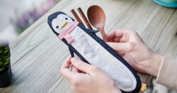 【無藏嚴選】Fun Animals 好心情隨身袋 - 可愛動物園系列：企鵝