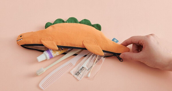 【無藏嚴選】Fun Reptilians 好心情隨身袋 - 恐龍系列：橘色