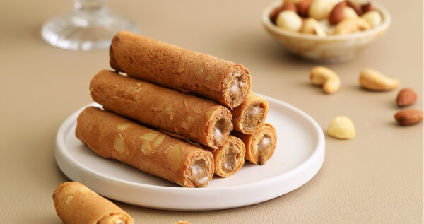 堅果愛餡蛋捲【蛋奶素可食】（2盒一組）