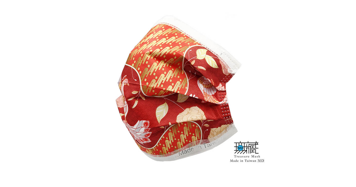 新年鳳凰 三層防護口罩｜成人款5入裝*6包