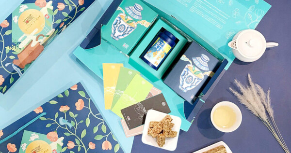 【中秋客製茶禮】無藏 茶食禮盒組H-凍頂花茶三角茶包小茶罐+減糖茶食 (1小茶罐+1餅+1糖)(不上架)