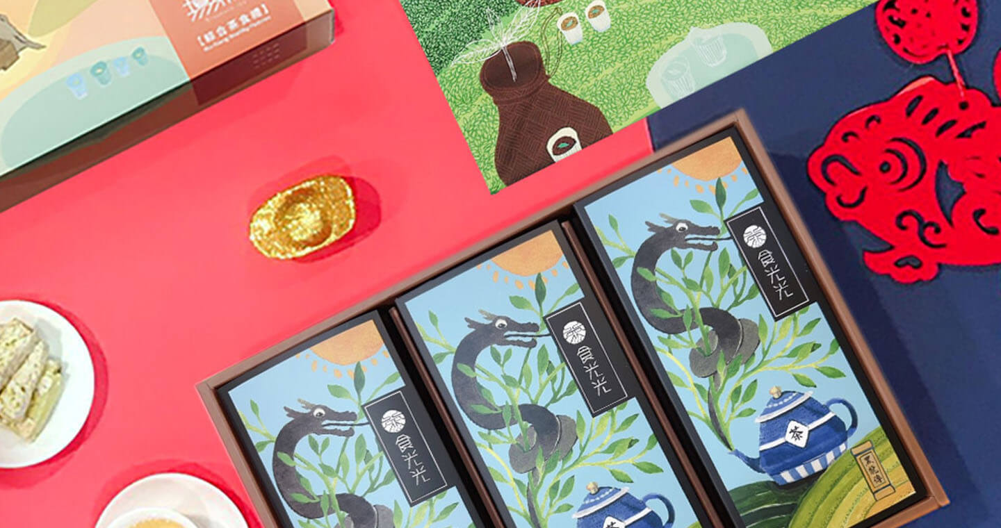 【公益禮盒】無藏嚴製茶點-黑龍傳賺饌 - 阿里山炭焙烏龍茶起酥餅3入茶食大禮盒