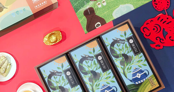 【公益禮盒】無藏嚴製茶點-黑龍傳賺饌 - 阿里山炭焙烏龍茶起酥餅3入茶食大禮盒