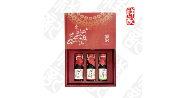 幸福梅滿禮盒：梅子醋 + 梅子漿 + 紫蘇梅汁（3款各1瓶）