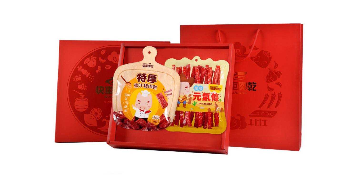 平安團圓經典小禮盒(特厚蜜汁豬肉乾+原味元氣條)