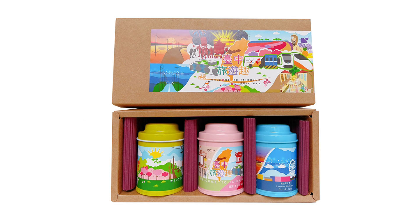 【臺中旅遊趣：山海屯】無藏 綜合款凍頂花茶三角茶包3入小罐禮盒