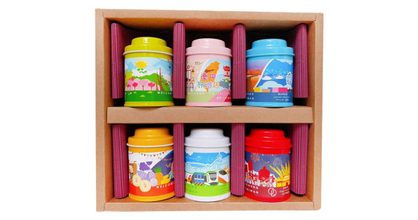 【臺中旅遊趣：山海屯+食住樂】無藏 綜合款凍頂花茶三角茶包6入小罐禮盒