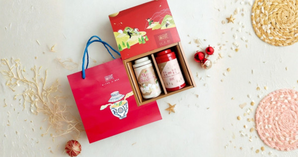 P2聖誕公益【無藏】日月潭紅茶茶包5入裝高罐二入禮盒(紅盒)