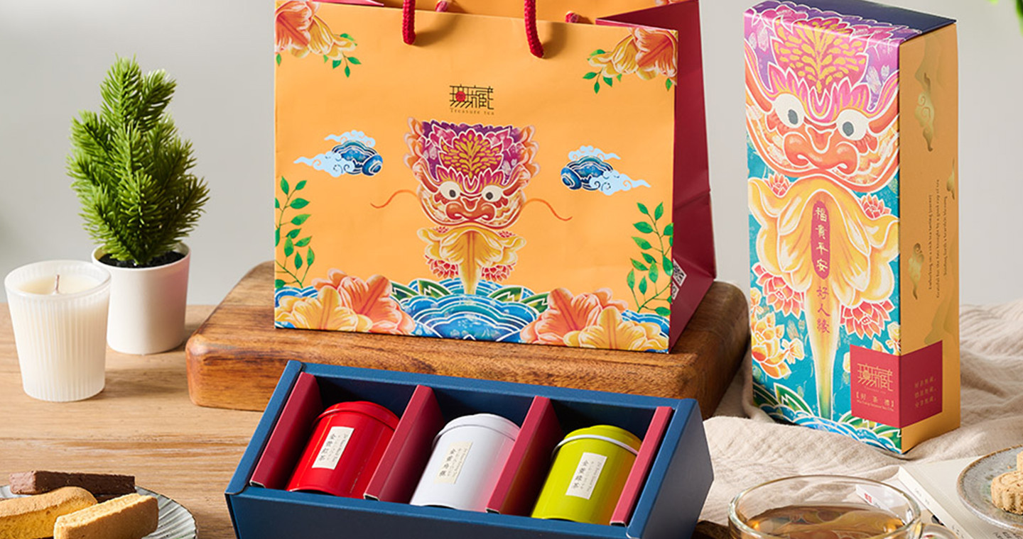 【無藏】公益禮盒E3 福貴平安 桃眼獅綜合金萱茶禮(3茶)