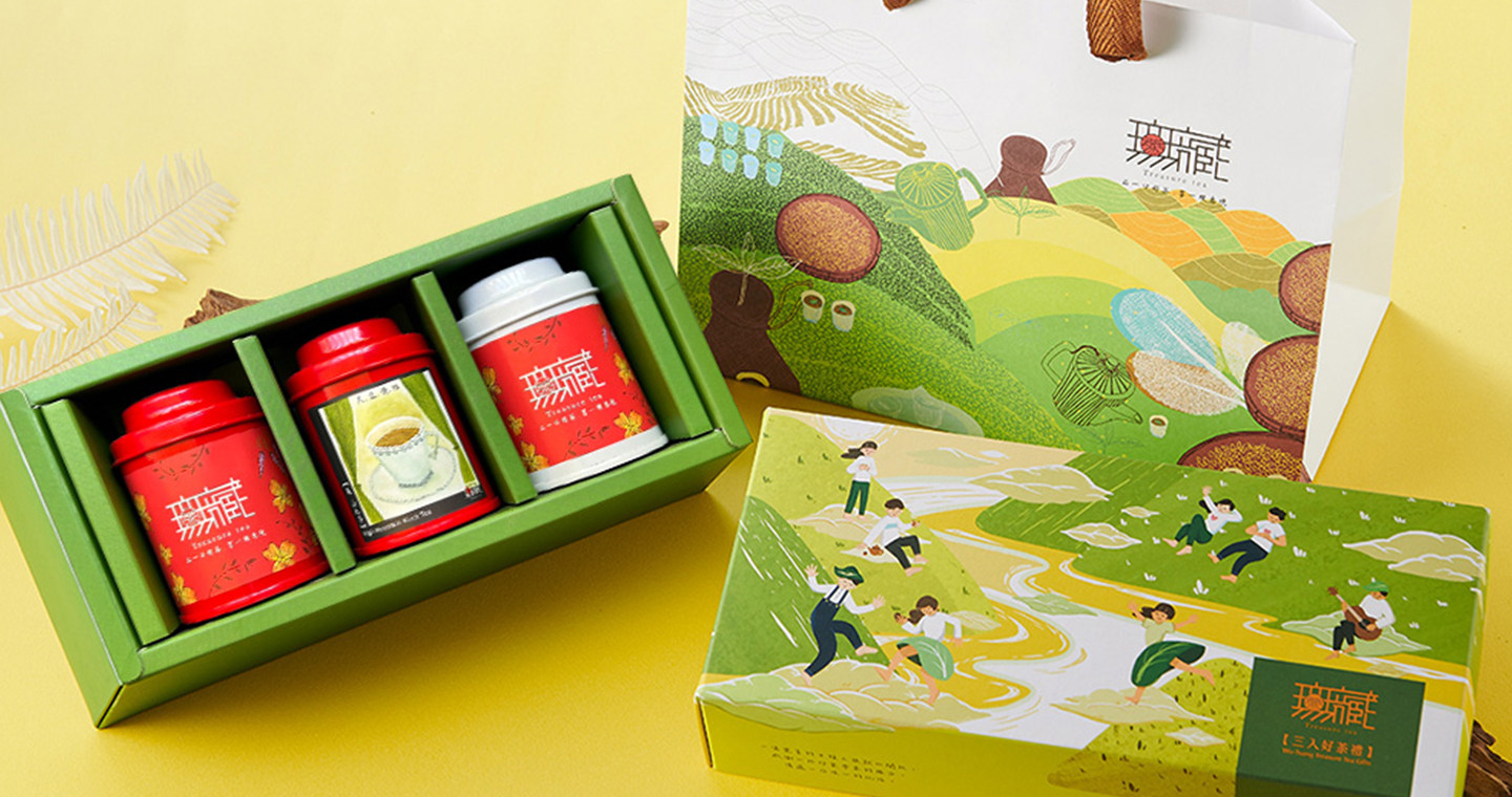 臺茶紅茶【金萱紅茶+紅玉紅茶+紅韻紅茶】三入綜合小茶禮 – 全彩盒 (1散茶+2茶包)*2組