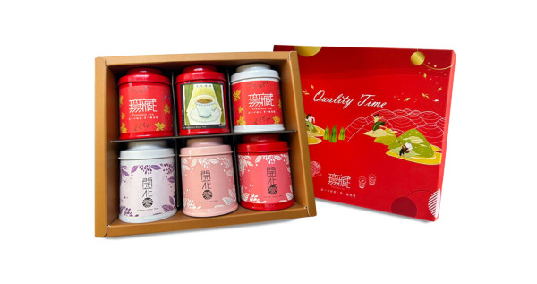 【無藏嚴選】閨密禮盒-開花茶+臺茶紅茶綜合6入小罐組 – 全彩盒