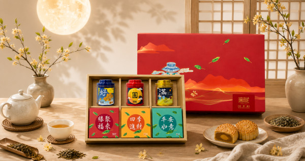 【中秋客製茶禮】【無藏】中秋公益經典茶葉+茶食禮盒 Q系列 (3茶3茶食)