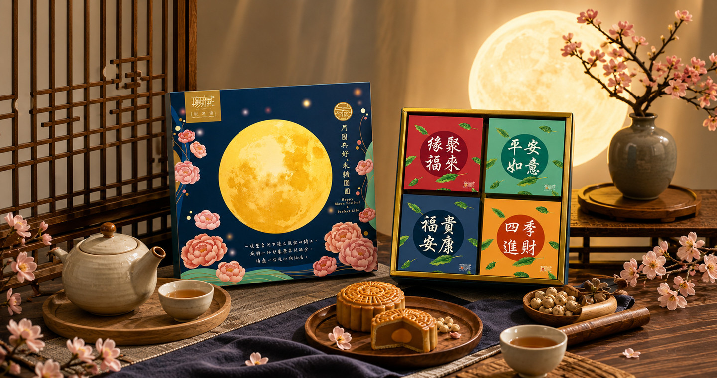 【中秋公益禮盒】D6 團圓四季綜合茶包+茶食禮盒組【文字祝福 精美方盒】